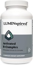 LUMINSPIRED Salute attivato Vitamina B Complesso con Vitamina C & Biotina, Tutti Vitamina B Integratore alimentare per Supporto Immune, Metabolismo, Antiossidante, Mood & Energy, Gluten Free, Vegan - 90 Conti