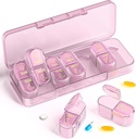 Organizzatore di pillole, organizzatore di pillole di Am & Pm 7 giorni, caso di pillola settimanale 2 volte al giorno, scatola di pillole 7 giorni, organizzatore di medicina per il viaggio, vitamine, oli di pesce, integratori