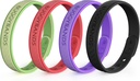 Bracciali a repellente di Mosquito, 4 Pack Silicone Mosquito Band con bande di Bug DEET Free, Natural & impermeabili per bambini e adulti, Outdoor Traveling Protection (Black&Red&Purple&Green)