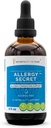 Allergy Secret Alcohol-Free Extract, Tincture, Glycerite Rosemary, Mullein Leaf, Marshmallow, Sting Nettle, Eyebright. Supporto allergia/gestione (4 FL OZ)