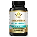 Spore Supreme Spore Based Probiotic 120 Capsule x 10 miliardi / 4 Strain Formula - 4 mesi di alimentazione - Nessuna refrigerazione necessaria, acid Resistant Strains, Dairy Free