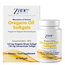 130 mg Carvacrol - 150 mg Olio di origano per Softgel. Estratto di olio di origano di concentramento più alto del mondo. Olio di origano Zane Hellas. Softgel Contiene 30% Olio Essenziali Greco di Oregano. 60 Softgels.