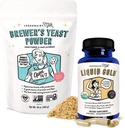 Legendairy Milk Liquid Gold + lievito di birra, Integratori per l'alimentazione del latte - Supporto per la produzione di latte al seno - Fenugreek-Free, Non-OGM,