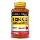 MASON NATURAL Omega,3 Fish Oil, 200, Day Supply, 1000mg con EPA e DHA per il supporto congiunto, Softgel Pills