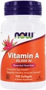 NOW Foods - Vitamina A 25000 IU - 100 Softgels