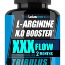 L Arginina Nitric Oxide Integratori per Uomo - Buona Moglie, Buone Notti Aiuta ad Aumentare la Circolazione del flusso sanguigno, Pompa Muscolare Pre Workout, Maschio Endurance w/Tribulus - 2 Mons