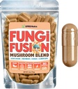 XPRS Nutra Fungi Fusion Mushroom Blend Capsule - 180 Count (90 Day Supply) Premium Blend of Lion's Mane, Reishi, Chaga, Cordyceps Capsules to Support Mental Clarity, Cognition, Energy and Immunity