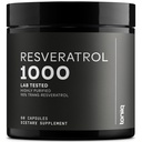 Resveratrolo 1000mg - 98% puro, altamente purificato e biodisponibile - Estratto di radice di poligono di resveratrolo - 60 capsule