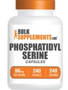 BulkSupplements.com Phosphatidylserine Capsule - Phosphatidylserine Supplement, Sorgente da Soia, per Memoria e Focus - Gluten Free, 1 Capsule per Serving, 240 Capsule (Pack of 1)