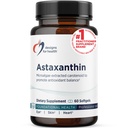 Progetti per la salute Astaxantina - Microalgae (Haematococcus Pluvialis) Estratto Carotenoide Antiossidante Supplemento - Supporto per cardiovascolare, GI, pelle + Eye Health (60 Softgels)