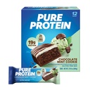 Pure Protein Bars, High Protein, Spuntini nutrienti per sostenere l'energia, Basso zucchero, Senza glutine, Biscotto di menta al cioccolato, 1.76oz, 12 conte (Packaging May Vary)