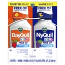 Vicks Kids DayQuil & NyQuil Cold & Cough Relief Liquid Co-Pack, Libero di Artificial Dyes & Sugar, Multi-Symptom Relief of Cough, Sneezing, Runny Nose, Mucus e Chest Congestion, per età 6+, 2x6oz