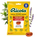 Ricola Sugar Free Swiss Herb Cough Drops, 19 Count, Cough Suppressant & Throat Rilieving Drops with Naturally Sourced Menthol, Pleasing Taste for Coughs & Throat Irritation Symptom Relief