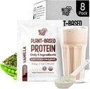 Organic Vegan Protein Sample Pack - Proteina Basata sulle piante, Senza Glutine, Non OGM, 20g Protein Per Serving, Grande per Smoothies & Shakes (Vanilla, Pack di 8)