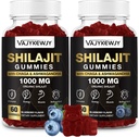 1000 MG Shilajit Gummies, Organic Shilajit Gummies con 85+ Minerali Trace, Acido Fulvico, Shilajit per Uomini & Donne, Shilajit Resina, Shilajit Himalayan Organic for Energy, Cervello, Immunità, 120 Conte