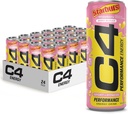 Cellucor C4 Performance Energy Drink | STARBURST Strawberry | Zero Sugar Carbonated Preworkout Energy | 200mg Caffeina con Beta Alanine | 12 Fl Oz (24 Pack)