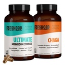 FreshCap Mushrooms Antioxidant Bundle (Chaga Capsules e Ultimate Mushroom Complex Capsules)