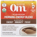 Om Mushroom Superfood Morning Energy Blend Mushroom Powder Drink, Caffè Free Energy Drink con Cordyceps, Vitamina D2, Agaricus Bisporus, Lion's Mane, Rhodiola e Turchia Tail, 10 Count, 2.82 Oz