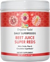 Integratore di succo di barbabietola di Veda Organico con Reds Superfood - Polvere di succo di barbabietola con Ossido Nitrico per sostenere la Circolazione, l'energia, l'eccedenza e Stamina - Vegan, Non-GMO - 11 oz