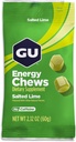 GU Energy Chews, Lime salato Energy Gummies con elettroliti, Vegan, senza glutine, Kosher, Caffeina-Free, e Dairy-Free On-The-Go Energy per qualsiasi allenamento, 12 sacchetti (24 Servings Total)