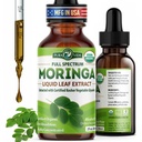 PURA VIDA MORINGA Leaf Extract Liquid Drops - Certificato organico USDA - Altamente purificato, Biodisponibile e Assorbimento Più veloce di Moringa Polvere o capsule - Estratto singolo di foglie di Moringa Oleifera