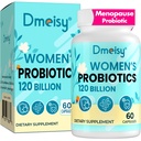 Menopausa Supplementi per le donne, 120 miliardi di CFU Probiotici, 13-in-1 Erbe Probiotici Complesso, per Menopausa Rilievo, Equilibrio dell'ormone, Flash Caldi, Maglioni Notturni, Scambi Mood, Gut & Immunity - 60 Capsule