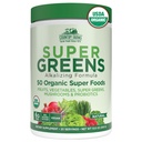 Country Farms Organic Super Greens Natural Flavor, 50 Organic Super Foods, Confezionato con Fibra, USDA Organic Drink Mix, Frutta, Verdura, Funghi e Probiotici, Supporti Energia, Fibra 6g