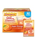 Polvere di vitamina C di Emergen-C 1000mg per il supporto immunitario giornaliero della caffeina Integratori di vitamina C con Zinco e Manganese, Vitamine B ed Elettroliti, Super Arancione Flavor - 90 Conteggio/3 Mese di alimentazione