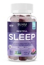SUKU gommoni riposanti – Melatonina da 3 mg, L-teanina & GABA – Vegan, Chewable senza zucchero per il relax e il sonno naturale – BlackBerry-Hibiscus Flavor – Non-GMO, Gluten-Free – 50 Count