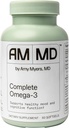 Amy Myers MD Complete Omega-3 Softgels - Fish Oil Supplement per il supporto di sistema cardiovascolare e immunitario - Non-OGM, Non-Dairy & Non-Soy - 60 Softgels (60 Serve)