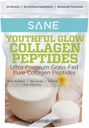 SANE MD - Polvere di collagene vitale di Glow giovanile - Polvere di peptidi di collagene idrolizzato di Fed Bovine di erba organica per capelli, unghie, pelle e salute comune - Certificato NSF - 37 Serve