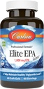 Carlson - Elite EPA Gems, 1000 mg EPA Fish Oil, Wild-Caught, Norvegese Fish Oil Supplement, Sostenibilmente Fonte, Aiuta a mantenere livelli di trigliceridi sani, 60 Softgels