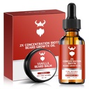 Kit di crescita del cuscinetto - 2X Biotina di concentrazione per gli uomini, ingredienti naturali con olio di Argan, olio di Jojoba e vitamina (Vanilla)