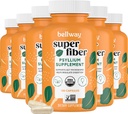 Bellway Super Fiber Capsule (6 Pack) - USDA Organic Psyllium Husk Capsule - Supplemento giornaliero di fibra di Psyllium Husk per la salute e la regolarità digestiva, Plant Based, Non-GMO, Kosher - 960 Capsule