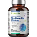 biophix B-3 Nicotinamide 1500 mg 60 compresse Massima resistenza - Nicotinic Amide Niacin Natural Flush-Free Vitamin Formula - Supporta la salute delle cellule della pelle
