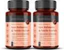 2-Pack Triple Strength Saw Palmetto & Nettle Root – 180 compresse | 4149mg con 160mg Saw Palmetto Extract (85–95% acidi grassi), 30mg Nettle Root, 649mg Calcium | 6-Month Supply | Supporto alla prostata
