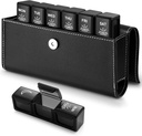 BUG HULL 3x a Day Pill Organizer con PU Case - Weekly Travel Medicine Box per 3 volte al giorno