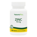 NaturesPlus Zinc Tablets - 10 mg, 90 Integratori Vegetariani - Integratore di Sistema Immune per Crescita Cellulare & Riparazione - Promuove Digestione sana, Metabolismo & Vision - Gluten-Free - 90 Serve