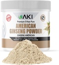 AKI American Ginseng Powder con 4% Ginsenosides - Ideale con Caffè, Beverages Like Smoothies (4oz/113g)