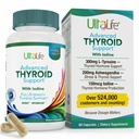 Daily Thyroid Boost Formula avanzata con Iodine Ashwagandha Vitamina B12 Zinco e Selenio per Metabolismo Energetico e Focus 60 capsule