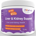 Integratori di vitamine del fegato e del rene per cani, SAM-E & Silymarin - Funzione del fegato, NMN & CoQ10 - Anti-invecchiamento, Rehmannia & Rhubarb - Natural Herbal Kidney Support, Cranberry - UT Health