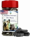 Vitality Science Pet Flora – Probiotici naturali per gatti e cani | Supplemento supporto digestivo | Costipazione del gatto & Rilievo del gas del cane | Probiotico della salute del fegato quotidiano (250 capsule)