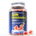 Zucchero Melatonina Gummies 10mg 20mg Magnesio Glycinate Melatonina per adulti, Ashwagandha, L-teanina, B6, B12, Balm di limone e camomilla per rilassamento profondo, Antiossidante, Vegan, 60 giorni