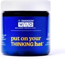 Swanson WIO Metti sul tuo cappello di pensiero Salute del cervello, concentrazione, migliore messa a fuoco, Ginkgo Biloba + frutta del caffè neurofattore, Vegan, Non OGM, benessere, 30 capsule veggie (30-offerta giorno)