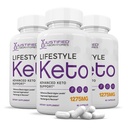 (3 Pack) Lifestyle Keto Pills 1275MG Nuova e migliore formula contiene Aceto di Mele Aceto di Aceto Extra Vergine di Oliva Polvere di Olio di Oliva Verde Tea Leaf 180 capsule