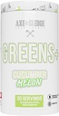Axe & Sledge Greens+ Superfood Powder | Greens Juice, Probiotics, Enzimi digestivi, Ashwagandha, Polvere di acqua di cocco | Naturally Flavored & Sweetened, 30 Servings, Plus V2 Cucumber Melon