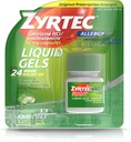 Zyrtec 24 ore Indoor & Outdoor Allergy Liquid Gel, Antistaminico Capsule con Cetirizine Hydrochloride per Allergy Relief, 12 ct (Pack of 2)