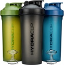 Hydra Cup [3 Pack] 45 Ounce Shaker Bottiglie per Protein Shakes, Jumbo Shaker Cups con Ball Blender Whisk, Extra Large Bottiglia con Maniglia (Colori di maiale)