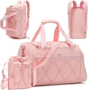 Donna rosa 40L Duffel palestra con scoppio scoppio - Carry su Weekender Pernottamento Bag - Personale Oggetto Viaggi