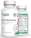 Supplemento Harmony Menopause di Eva, supporto dell'ormone per le donne con isoflavoni di soia, nero Cohosh & lampone rosso, PMS naturali non OGM & supporto del sintomo menopausa, 60 capsule